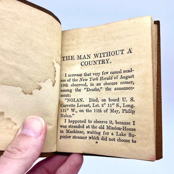 The Man Without A Country Edward Everett Hale Little Leather Library 1920s Book - Picture 4 of 8